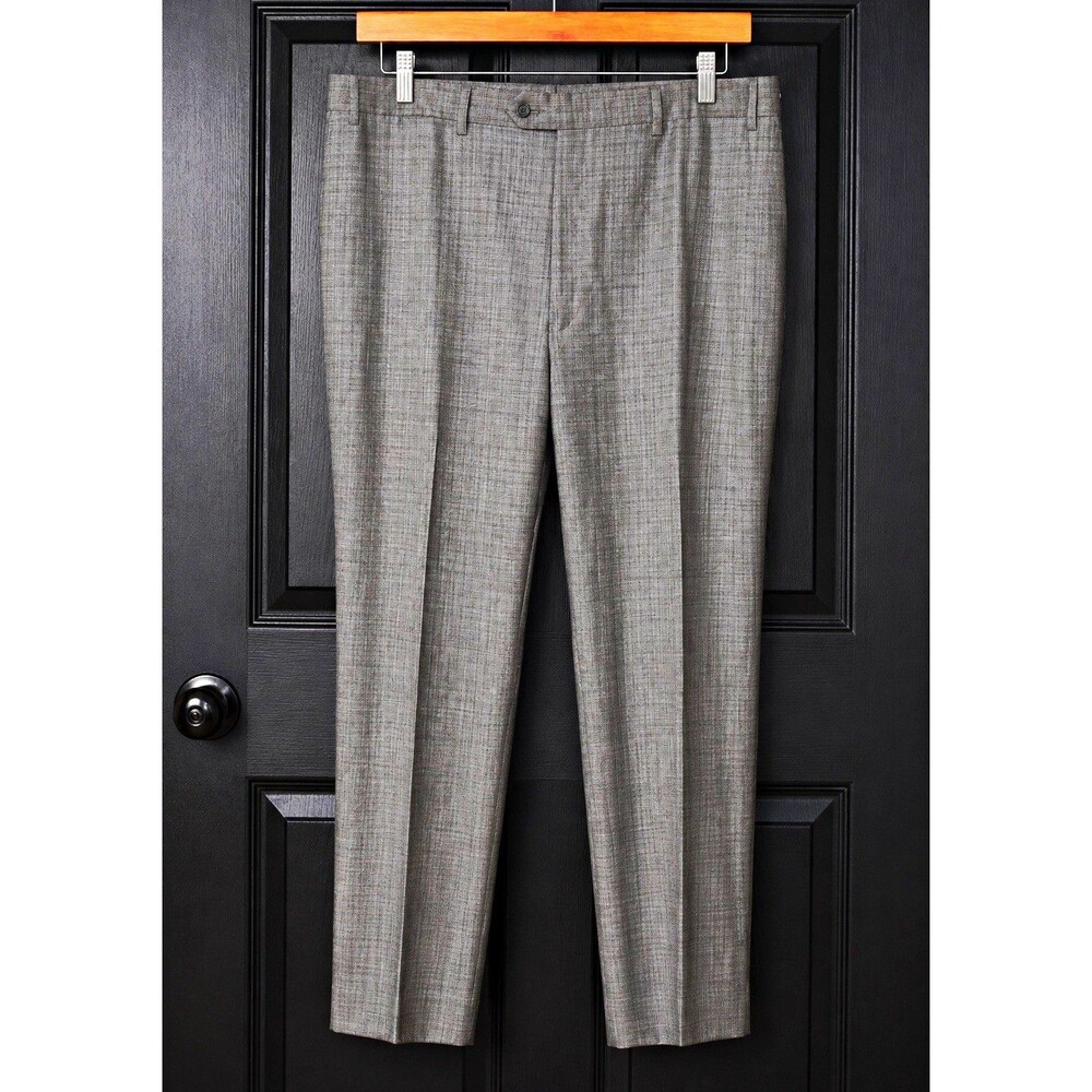 Hart Schaffner Marx Men’s 42R New York Fit Performance Traveler Gray Plaid